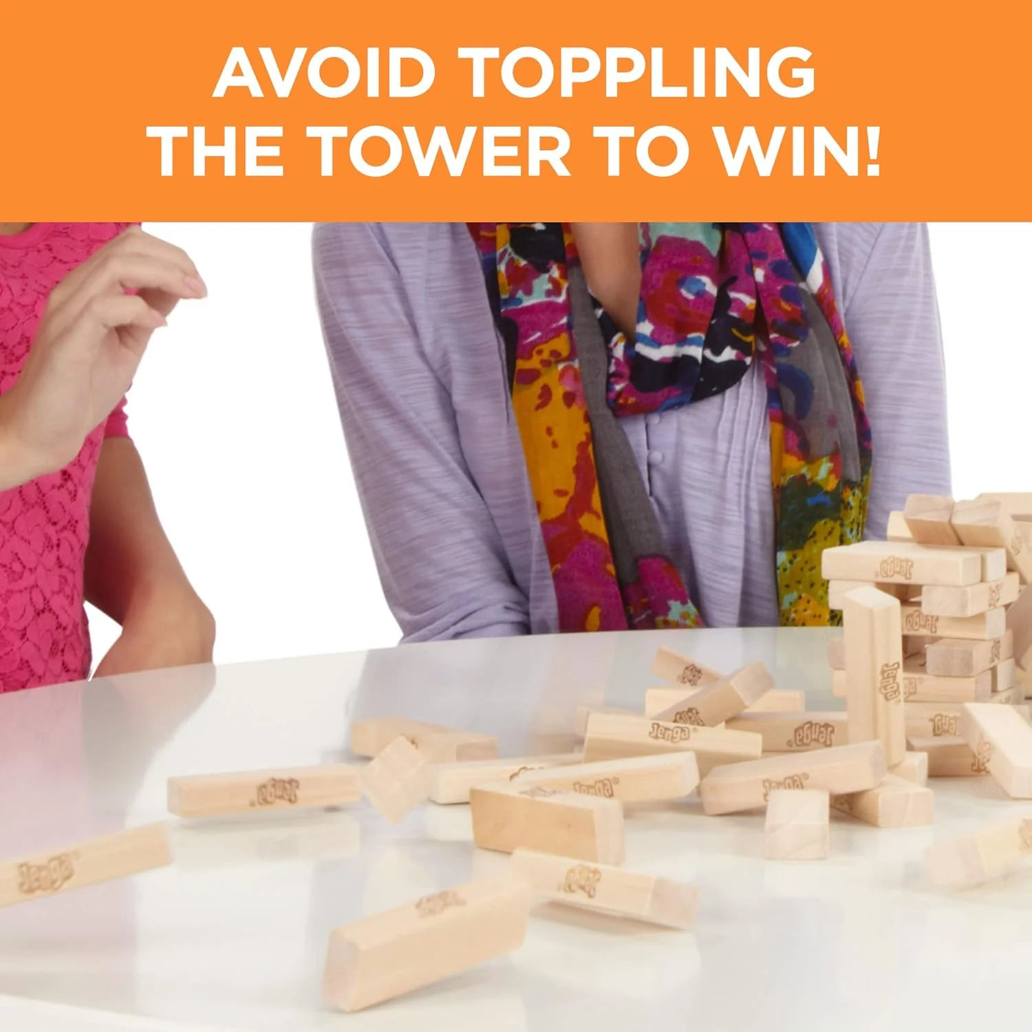 Jenga Wooden Blocks Stacking Tumbling Tower Game - Image 5
