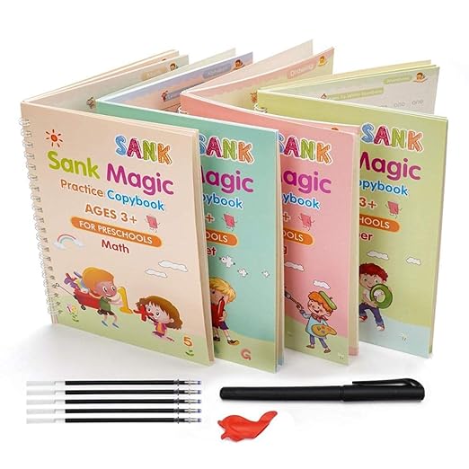 Sank Magic Practice Copybook, (4 Book + 10 Refill)